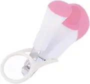 Hohopeti Nail Grooming Set Pink Nail Clippers Tweezer Scissors Portable Care Kit for Newborns Boy Girl Includes Fold Away Magnifier