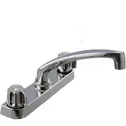 Gerber Style Kitchen Faucet Chrome Two Handle Less Spray