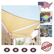 Versatile and Breathable 6' x 6' Triangle Sun Shade Sail with Stainless D-Rings