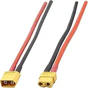 tunghey 2Pack 20AWG XT60 Pigtails XT60 Connector with Wire 150mm Silicon Wire XT 60 Plug Male and Female Connector for RC Lipo Battery FPV Racing Drone