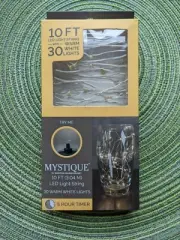 Mystique Strings Flexible LED warm white30 Lights 10' w Timer