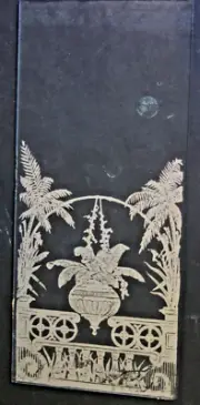 Clock Parts Stenciled Glass Kitchen Shelf NEW Silver Never used Ansonia