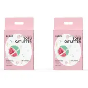 2x Zodiac 7L/2.5kg Fruity Tofu Soy Pulp Cat Litter Clumping/Absorbent Watermelon