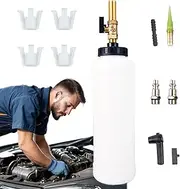 Brake Bleeder Kit, 1L Brake Pressure Bleeder and Pump, Professional Brake Flush Machine, Pneumatic Brake Bleeder for Brake Mast Cylinder Reservoirs