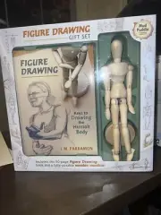 Figure Drawing Gift Set With 8" Wooden Mannequin Manikin Book Human Body