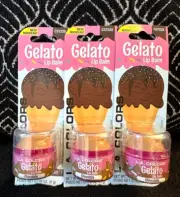 3pk LA COLORS GELATO LIP BALM CHOCOLATE ICE CREAM FLAVOR C37220 CHAPSTICK LOT