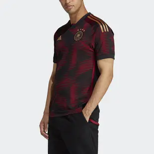 Adidas DFB A JSY [HJ9604] 男 足球衣 短袖 上衣 球衣 德國國家隊客場 國際版 世足賽 黑