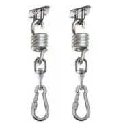 2 Pcs Hammock Swivel Hook Snap Stainless Steel Porch Swing Spring Hanging Kit