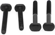 Black Carbon Steel T Shape Punch Milling Machine Screw Threaded Rod Clamping Cap Bolt M6 M8 M10 M12(90mm,M6 2pcs)