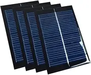 Set of 4 Pieces NUZAMAS 6V 100mA 90X60mm Micro Mini Solar Panel Cells for Solar Power Energy, DIY Home, Science Projects - Toys - Battery Charger
