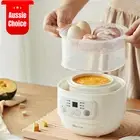 Bear Electric 0.8L Mini Stew Pot Ceramic Slow Cooker 6 Smart Menus
