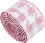 SHINEOFI 1 Roll Plaid Coat Tape an Fittings Webbing Strap Ribbon Accessories for DIY Accessories DIY Supplies Accessory Supply Pink Polyester