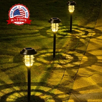 Paquete De 8 Luces LED Solares para Exteriores Lamparas Impermeable para Jardín