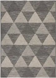 Tash Black Geometric Triangle Outdoor Rug