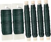 6 Pcs Iron Wire DIY Crafts Iron Bonsai Tie Flower Arrangements Wire Florist Wires Florist Tie Rustic Wire Wrapping Green Florist Wire Green Plants Cake Decorate Christmas