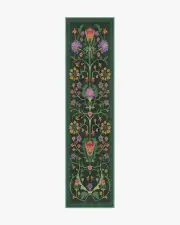 75' x 305' | Machine Washable Runner Rug | Kid & Pet Friendly | Indoor Rug | Protea Forest Green Flatwoven Rug by Iris Apfel | Ruggable