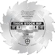 Freud LM71M010 10-Inch 18 Tooth FTG Thick Stock High Speed Ripping Saw Blade with 5/8-Inch Arbor