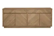MD Dole Solid Timber Parquetry Finish 2 Drawer 4 Door Buffet