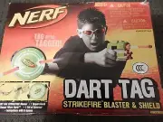 Nerf Strikefire Dart Blaster Set Dart Tag Glasses Target Shield N-Strike Toy Gun