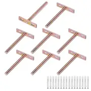 8-Pack Floating Shelf Brackets, 4 Inch Blind Shelf Supports [Gold]