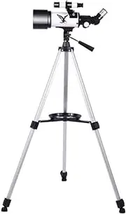 Astronomical Telescope, 400/70mm Refractor Telescope Monocular Telescope with 150X HD Lens with Tripod and Finder for Beginners