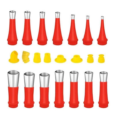 22Pcs Caulking Finisher Kit 16Pc Caulk Nozzle Applicators 6Pcs Connection Bases