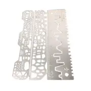 1/100 1/144 Model Steel Scribe Line Drilling Templates Ruler Details Craft Tool