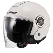 OF620 Classy Solid White Jet Helmet