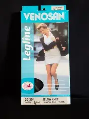 Venosan Legline Sheer Below Knee Highs 20-30mmHg (Black) Size Small Compression