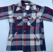 Vintage 1970s Woolrich Plaid Wool Wilderness Flannel Shirt Men M - NEW OLD STOCK