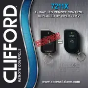NEW Viper 7211V 2-WAY LED Remote Control For Discontinued Clifford 7211X