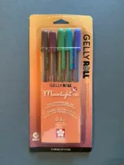 sakura gelly roll gel pens/5pieces fine line/lapiceras de colores varios