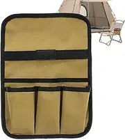 Beach Chair Cup Holder,Double-Layer Camp Chair Side Pocket Organizer - Portable Camp Chair Storage, Beach Chair Side Organizer For -Folding Camp Chair