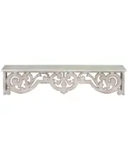 Peyton Lane 10in Whitewash Wall Shelf