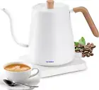 Gooseneck Electric Kettle 0.8L,304 Stainless Steel Pour-Over Coffee & Tea, 1000W