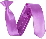 [The Tie Company] Kids Satin Clip On Ties - Light Purple, Light Purple, One Size