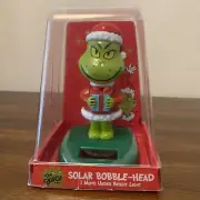 Dr Seuss How The GRINCH Stole Christmas Solar Bobble-Head Dancer Santa Hat New