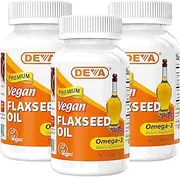 Deva Vegan Vitamins Deva Vegan Flax Seed Oil,500Mg,Vegan, 90 Vcap, 3 Pack