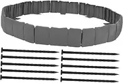 MOTHNUR Stone-Look Landscape Edging 10pcs Yard Border Fencing Easy Install High-Durability Multi-use Garden Trim White Fence Border