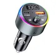 Bluetooth 5.3 FM Transmitter Car Adapter - Fast Car Charger FT1020-US-HANYA