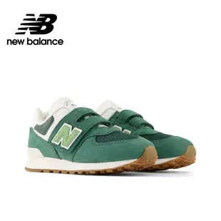 【New Balance】 NB 童鞋_中性_綠色_PV574CO1-W楦 574 中童