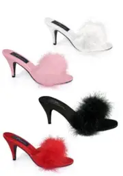 Special Date Night AMOUR-03 Women's 3 In Classic Marabou Mule Slipper Size 5-16