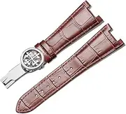 [CEKGDB] Genuine Leather Watch Strap For Patek Philippe 5711 5712G Waterproof Sweat-Proof Concave Folding Buckle Watchband 25mm Wristband