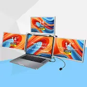 Durable New 14" Screen FHD Portable Quad-screen Monitor for 13.6-17.3" Laptop