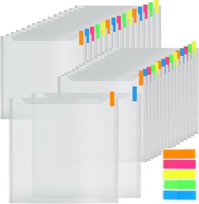 Caydo 36PCS Scrapbook Paper Storage Organizer 12 x 12 Inch Clear