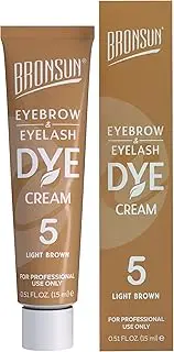 Bronsun Eyelash & Eyebrow Tint Cream Dye 15ml #5 Light Brown
