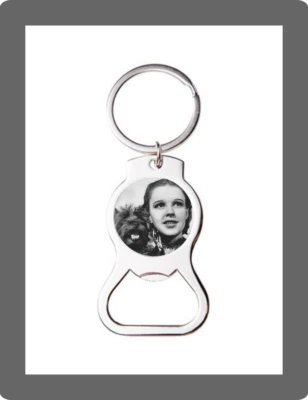 DOROTHY TOTO WIZARD OF OZ B&W ART CUSTOM BOTTLE OPENER KEYCHAIN KEY RING GIFT