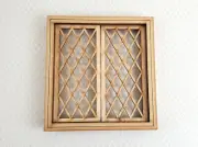 Dollhouse Double Window Tudor Style Diamond Pane 1:12 Scale Alessio 2126CW