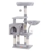 Cat Tree with Toy, Cat Tower Condo for Indoor Cats, Cat House with Padded Plu...