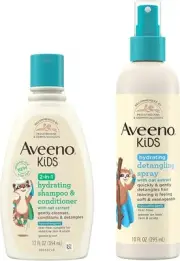 Aveeno Kids Hydrating 2-in-1 Shampoo & Conditioner with Detangling Spray,...